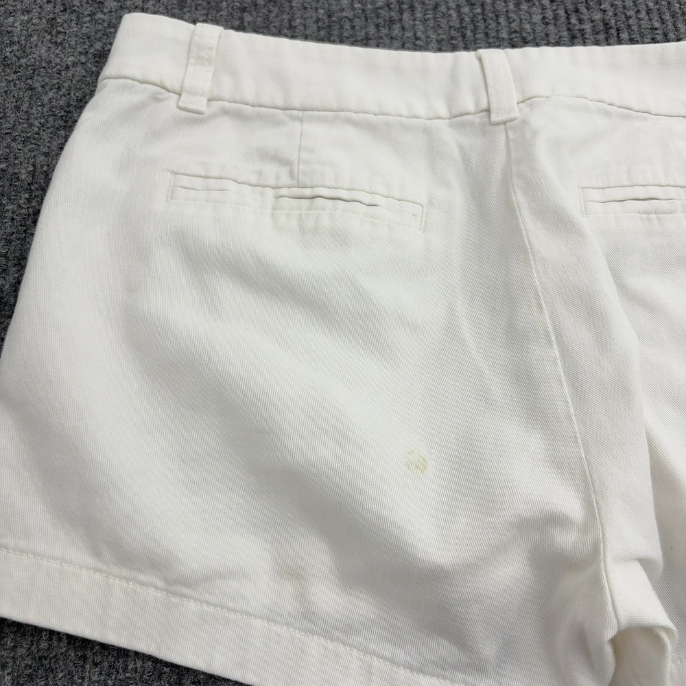 J Crew Shorts Womens 4 White Cotton Chino Casual Classic Preppy - Picture 5 of 6